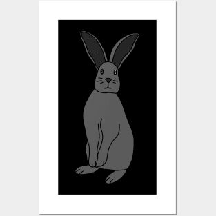 Gray Bunny Posters and Art